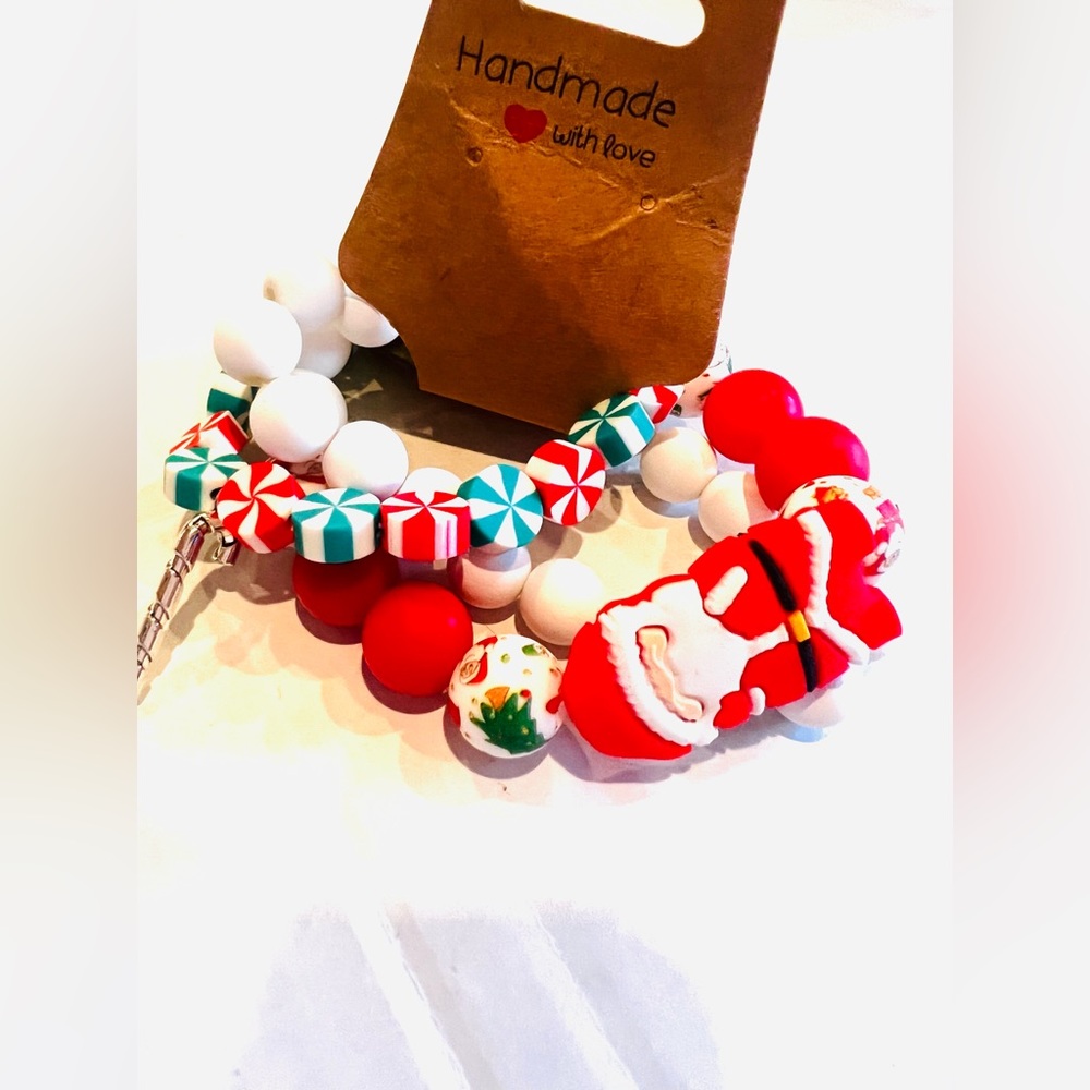 Homemade Christmas bracelets